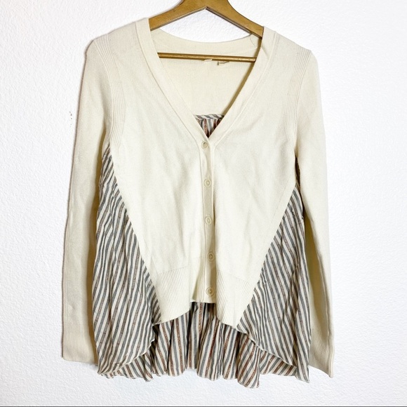 Anthropologie Moth- Mixed Media Cardigan Sweater - Picture 5 of 7